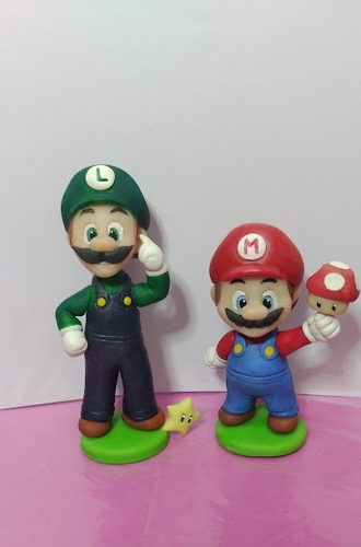 Adorno En Porcelana Fria - Personajes Mario Bros